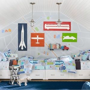 NWT Pottery Bark Kids Twin Cars and Truck Duvet Cover